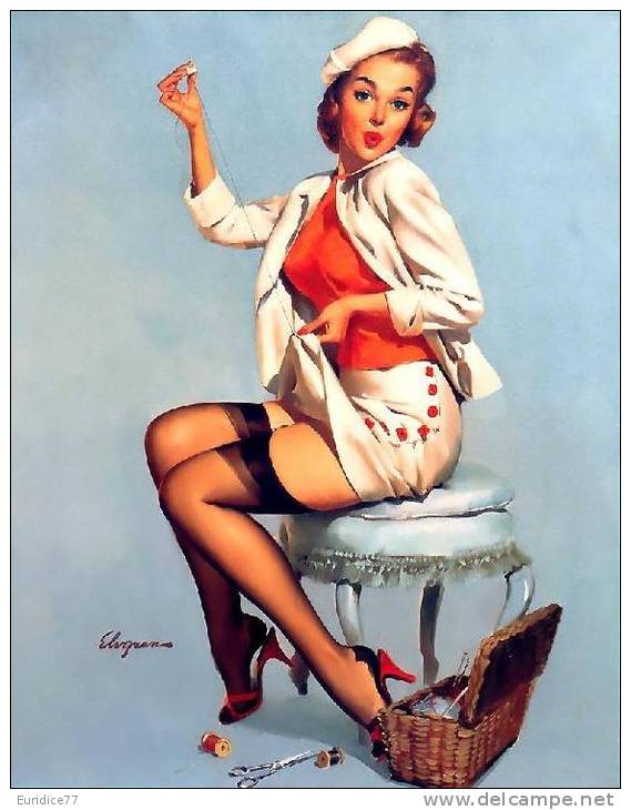 Poster Affiche Cartel Pin-Ups 50's & 60's Years Grand Format 32x37 Cm. REPRODUCTION - Afiches