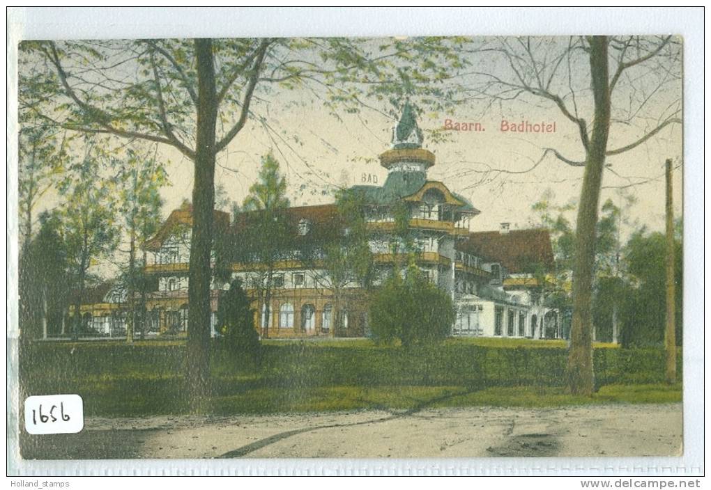 ANSICHTKAART (1656) BAARN * BADHOTEL * CPA *  GELOPEN IN 1923 Naar DEN HAAG - Baarn