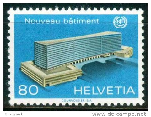 Schweiz - Intern. Arbeitsorganisation (ILO)  1974  Neuer Amtssitz  (1 ** (MNH) Kpl. )  Mi: 104 (0,80 EUR) - Servizio