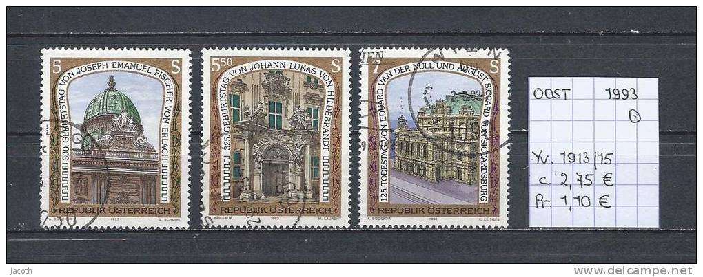 Oostenrijk 1993 - Yv. 1913/15 Gest./obl./used - Used Stamps