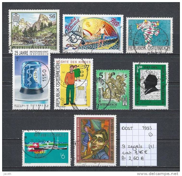 Oostenrijk 1993-1 - 9 Zegels Gest./obl./used - Used Stamps
