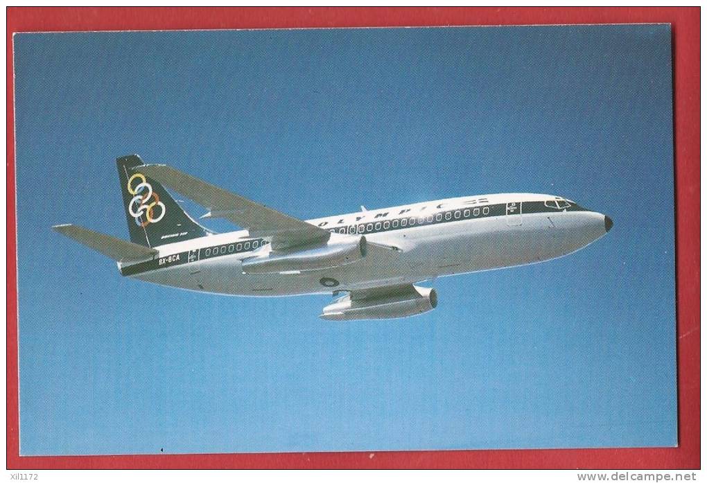 C0734 Olympic Airways Boeing 737-200 . Greece.Papadopoulos Non Circulé. - 1946-....: Era Moderna