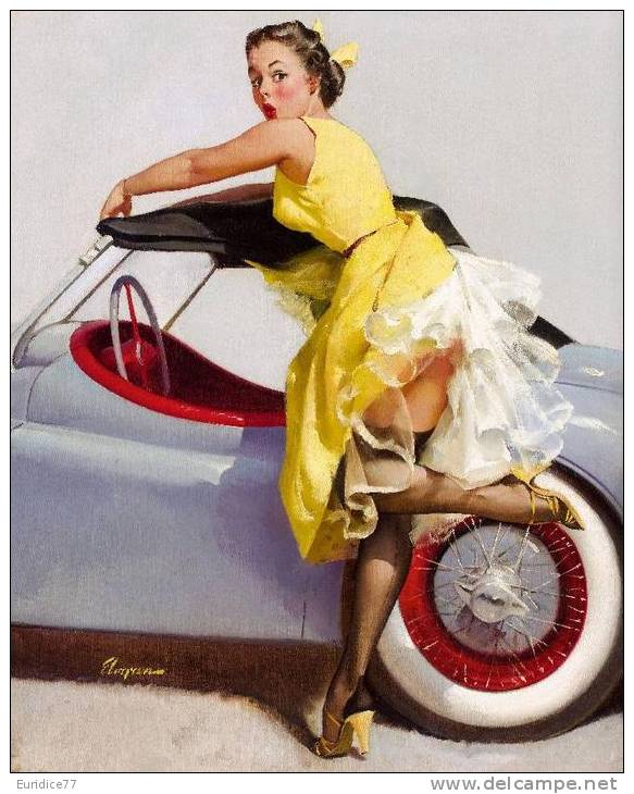 Poster Affiche Cartel Pin-Ups 50's & 60's Years Grand Format 32x37 Cm. REPRODUCTION - Affiches