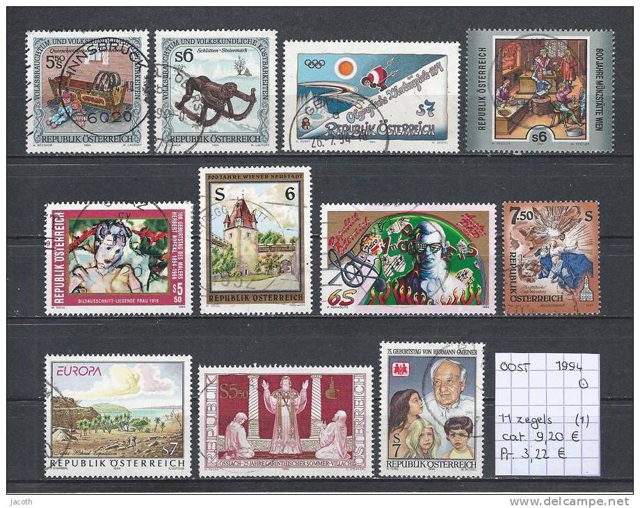 Oostenrijk 1994-1 - 11 Zegels Gest./obl./used - Used Stamps