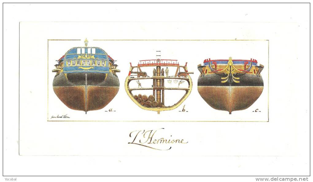 Cp, Bateaux, L'Hermione - Frais De Port : &euro; 1.55 - Autres & Non Classés