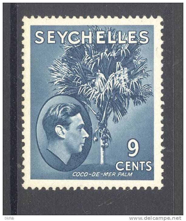 SEYCHELLES, 1938 9c (chalky Paper) VLMM Cat &pound;18 - Seychelles (...-1976)