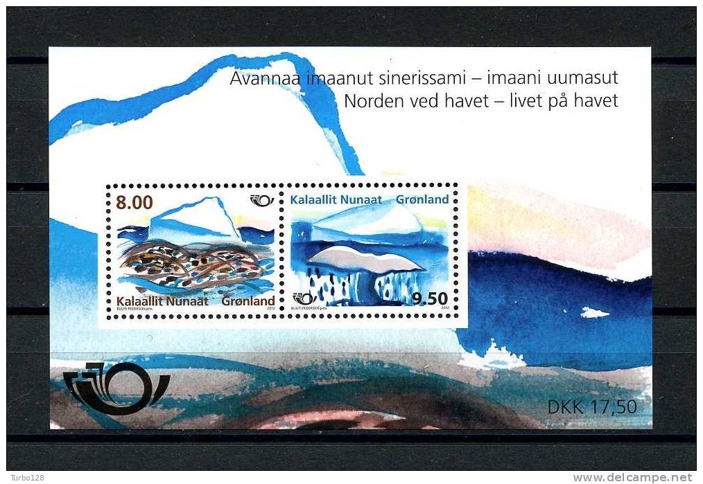 GROENLAND 2012  Bloc N° 58 ** Neuf  MNH Superbe Faune Marine Baleine Norden Iceberg Vie Bord De Mer - Bloques