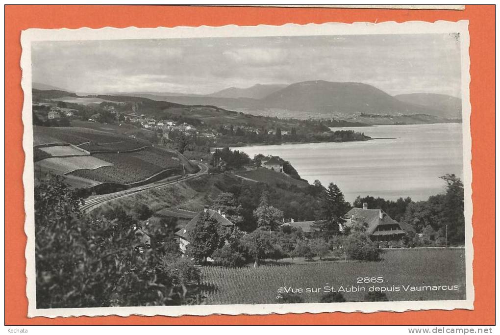 R137, Vue De St. Aubin Depuis Vaumarcus, 2865, Non  Circulée - Saint-Aubin/Sauges