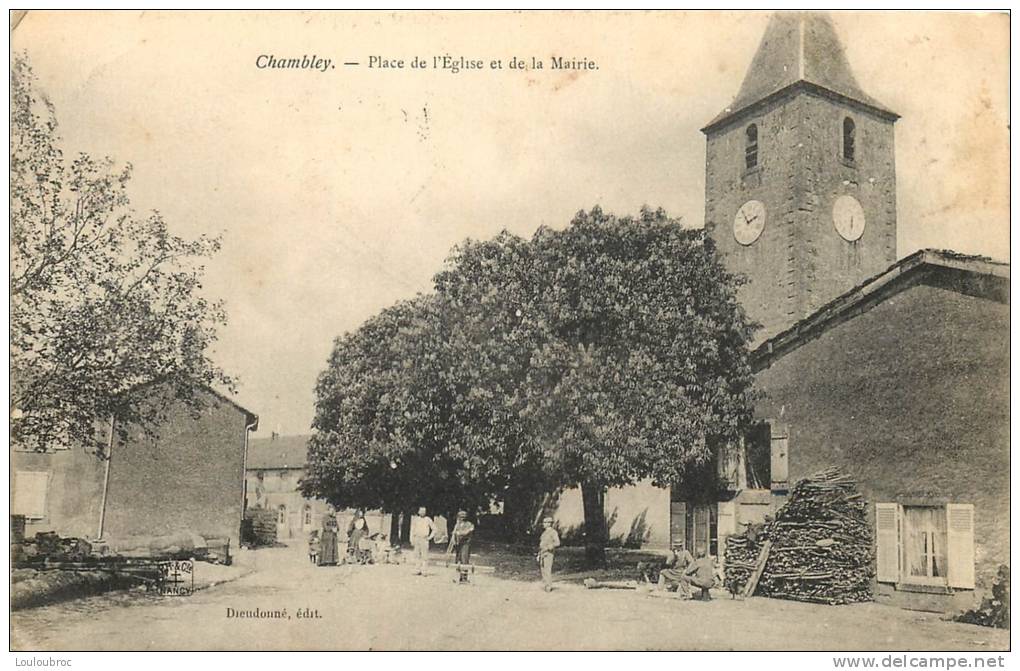 54 CHAMBLEY PLACE DE L'EGLISE ET DE LA MAIRIE - Chambley Bussieres