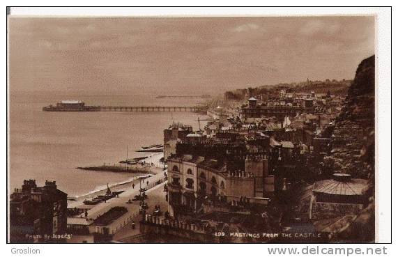 HASTINGS FROM THE CASTLE 109 (CARTE PHOTO) 1931 - Hastings