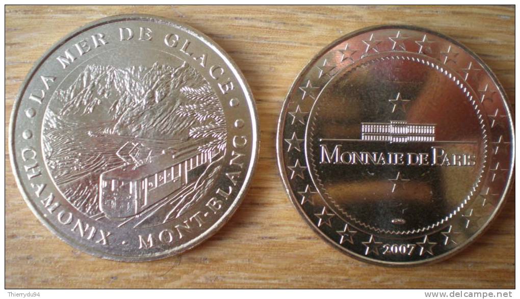 France Monnaie De Paris Chamonix La Mer De Glace 2007 Train Medaille Paypal OK - 2007