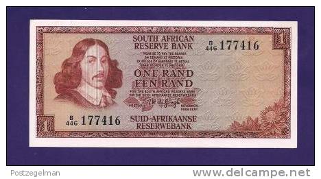 SOUTH AFRICA 1975,   Banknote , USED VF,  1 Rand Wm Van Riebeeck, 115b - South Africa