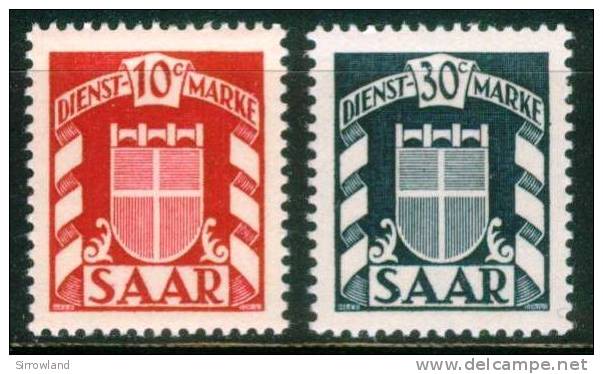 Saarland - Dienstmarken  1949  Wappen Des Saarlandes  (2 ** (MNH))  Mi: 33-34 (1,20 EUR) - Altri & Non Classificati