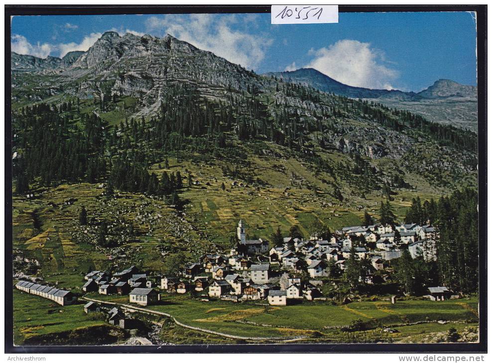 Bosco-Gurin (1506 M - Valle Maggia) Generalansicht Um. 1976 ; Form. 10 / 15 (10´551) - Bosco/Gurin