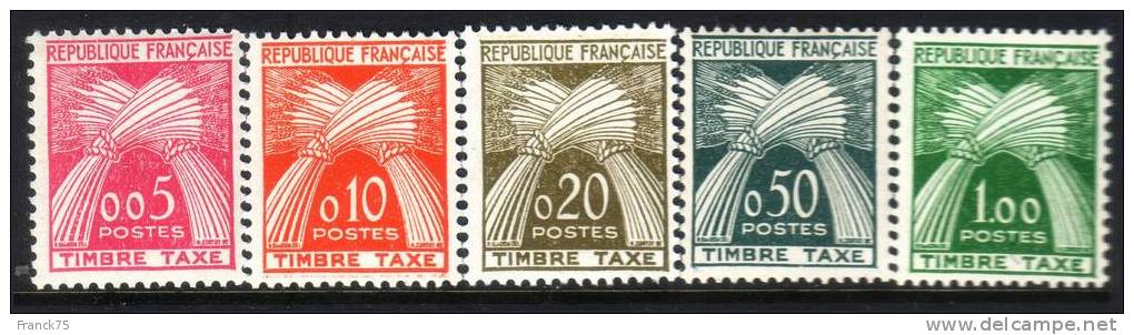 Taxe N° 90 à 94 Neufs ** Sans Charnières SUPERBES (Cote: 80€) - 1960-... Ungebraucht