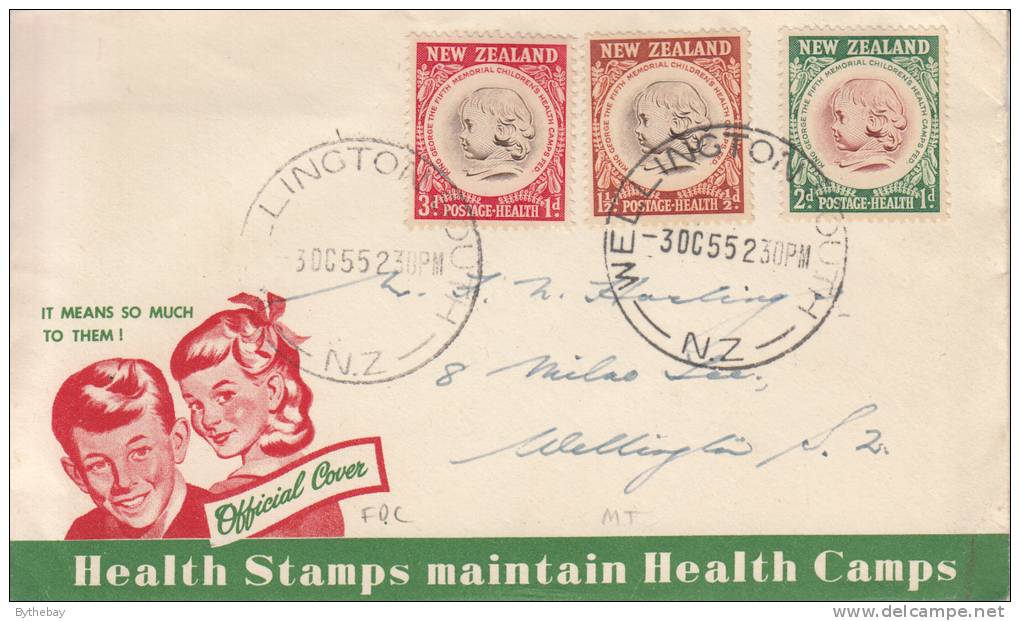 New Zealand FDC Scott #B46-B48 Set Of 3 Health Stamps Child´s Head - FDC