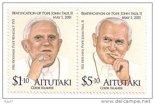 AITUTAKI // 2012 - Béatification Pape Jean Paul II -  2v Neufs // Mnh - Aitutaki