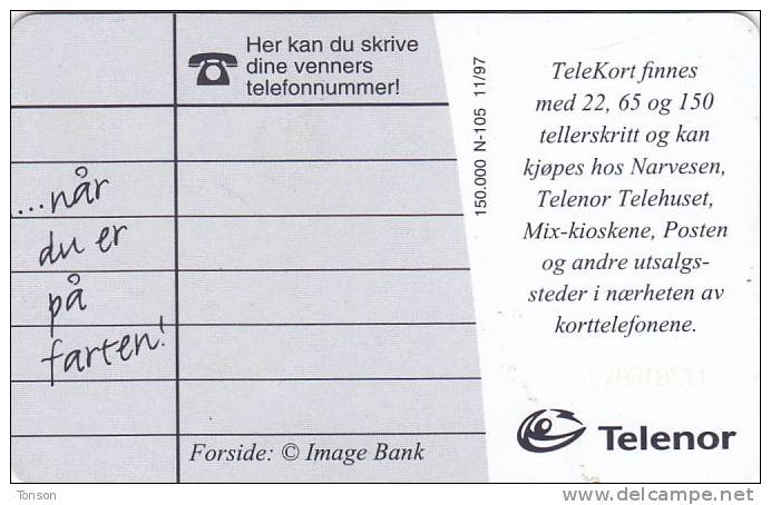 Norway, N105, Ring En Venn, CN : C7B018511, 2 Scans. - Norway