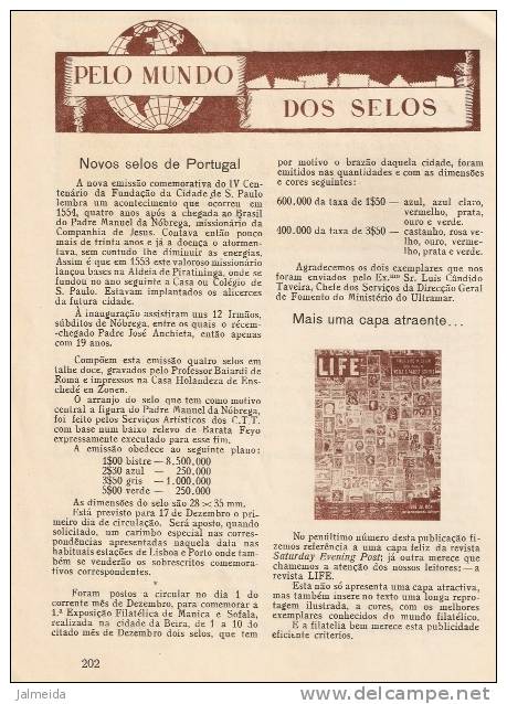 Portugal – 1954 – Revista Mercado Filatélico N. 66 – Nov. Dez. 1954 - Autres & Non Classés