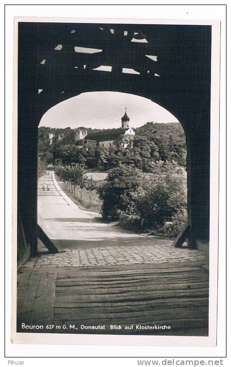 D3387    BEURON : Donautal, Blick Auf Klosterkirche - Sigmaringen