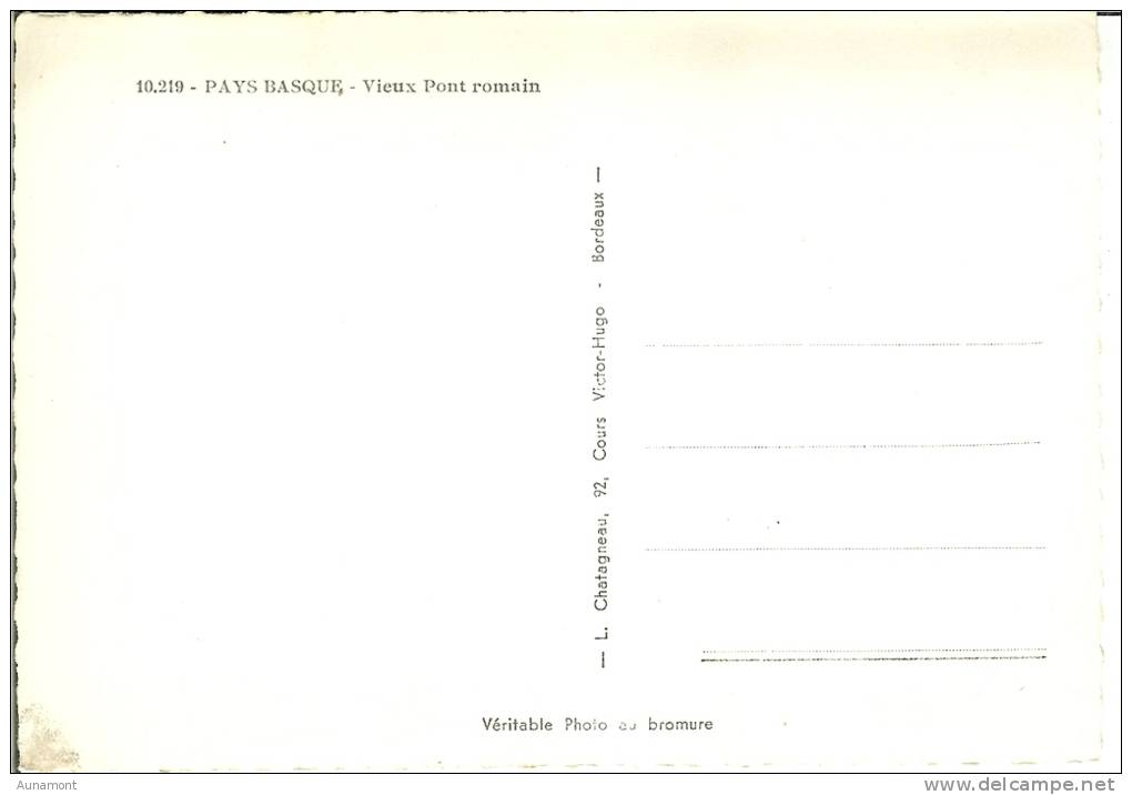 Francia--PAYS BASQUE-CartaPhoto-Vieux Pont Romain-- - Otros & Sin Clasificación
