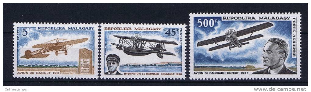 Madagascar , 1967 Michel 566 - 568 MH/*  Airmail - Madagascar (1960-...)