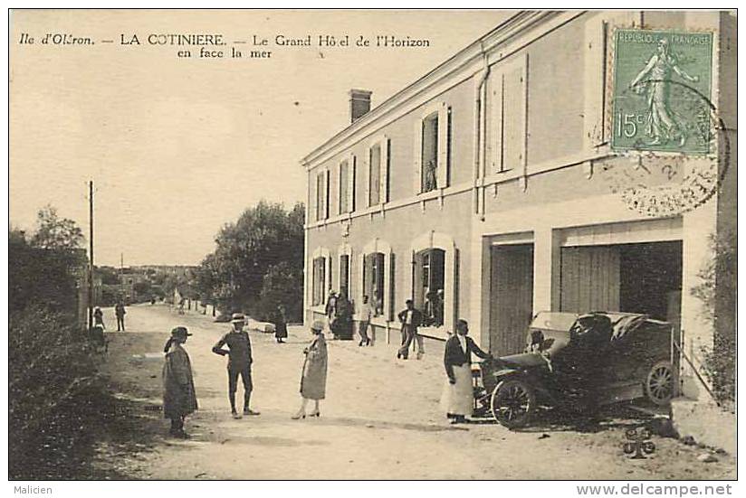 Charente Maritime- Ile D Oleron -ref E854-la Cotiniere - Hotel De L Horizon - Voiture Automobile -carte Bon Etat  - - Ile D'Oléron