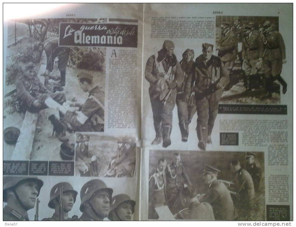 REVISTA SEMANARIO GRÁFICO NACIONALSIDICALISTA AÑO 1939.CLARA PROPAGANDA A FAVOR DE ALEMANIA,FALANGE,GUERRA DE CON GAS,PR - [1] Until 1980