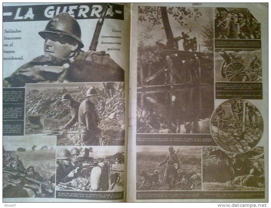 REVISTA SEMANARIO GRÁFICO NACIONALSIDICALISTA AÑO 1939.CLARA PROPAGANDA A FAVOR DE ALEMANIA,FALANGE,GUERRA DE CON GAS,PR