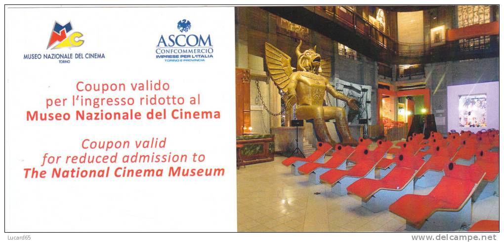 MUSEO NAZIONALE DEL CINEMA - TORINO - COUPON PER INGRESSO RIDOTTO - Biglietti D'ingresso