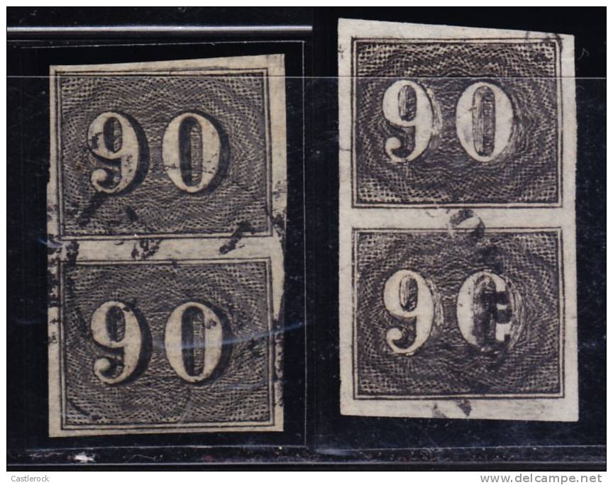 O) 1850 BRAZIL, SC 25 USED NICE LOT PAIR NICE CANCELLATIONS. E= 120USD. - Unused Stamps