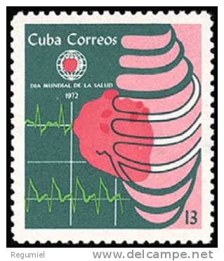 Cuba 1571 ** Medicina. Corazon. 1972 - Neufs