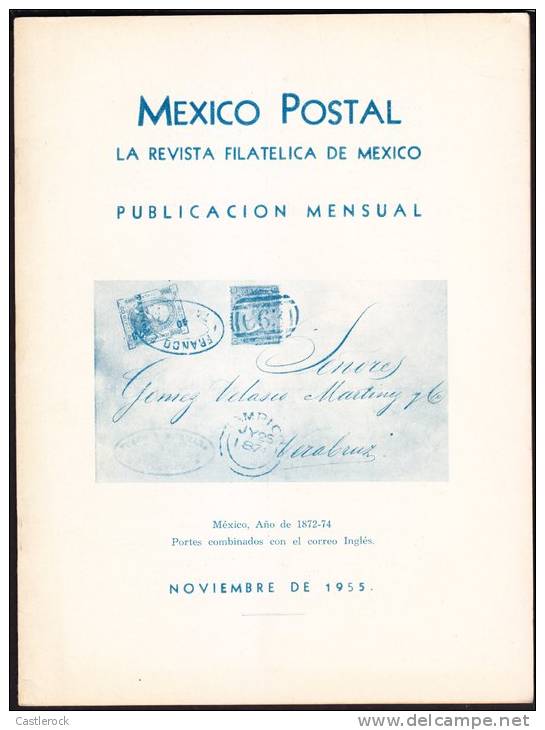 R)1955 MEXICO MAGAZINE PORTES COMBINADOS CON EL CORREO INGLES.32 PAGS. - Mexico