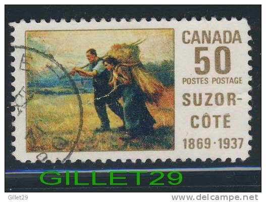 CANADA, STAMPS - SUZOR-CÔTÉ - RETURN FROM THE HARVEST FIELD - SCOTT No 492 - 0.50 CENTS - USED - - Oblitérés