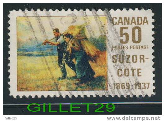 CANADA, STAMPS - SUZOR-CÔTÉ - RETURN FROM THE HARVEST FIELD - SCOTT No 492 - 0.50 CENTS - USED - - Oblitérés