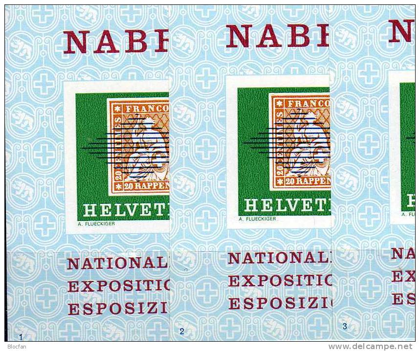 Expo NABRA 1965 Briefmarken-Ausstellung Bern Schweiz Block 20/ 1-20 ** 40€ Stamp On Stamp Philatelic Bloc Sheet Helvetia - Blokken