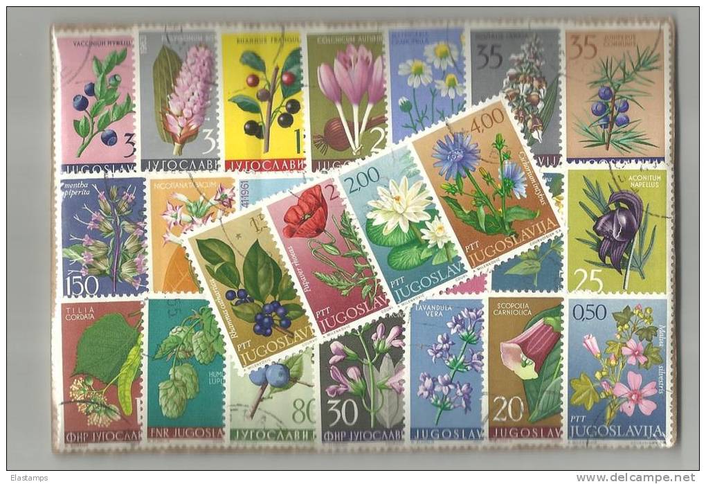 == Jugosiawien  , Flora  Lot 25,pc Blumen - Collections, Lots & Séries