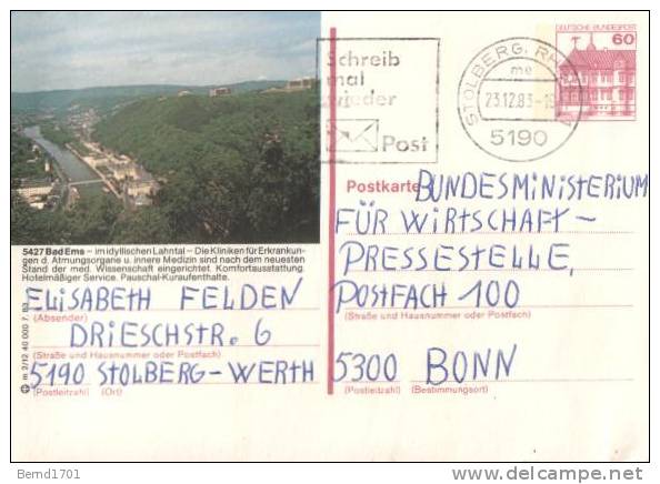 Germany - Bildpostkarte Gestempelt / Card Used (r946) - Cartes Postales Illustrées - Oblitérées