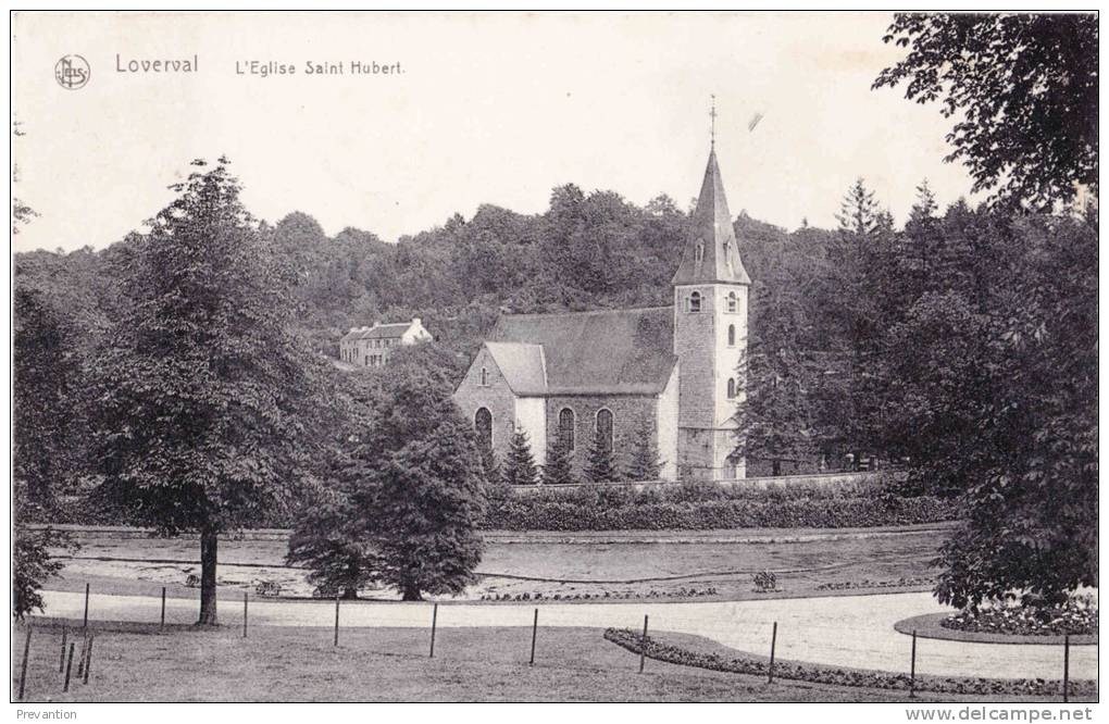 LOVERVAL - L'Eglise Saint-Hubert - Belle Carte Très Animée - Gerpinnes