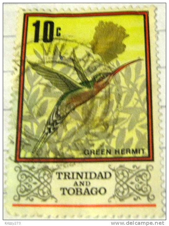 Trinidad And Tobago 1969 Green Hermit Bird 10c - Used - Trinidad En Tobago (1962-...)