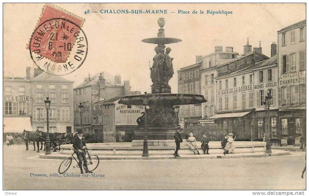 CHALONS SUR MARNE PLACE DE LA REPUBLIQUE - Châlons-sur-Marne