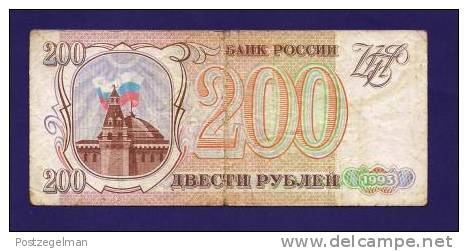 RUSSIA (USSR) 1993  Banknote, USED VF ,  200 Rubles - Rusland