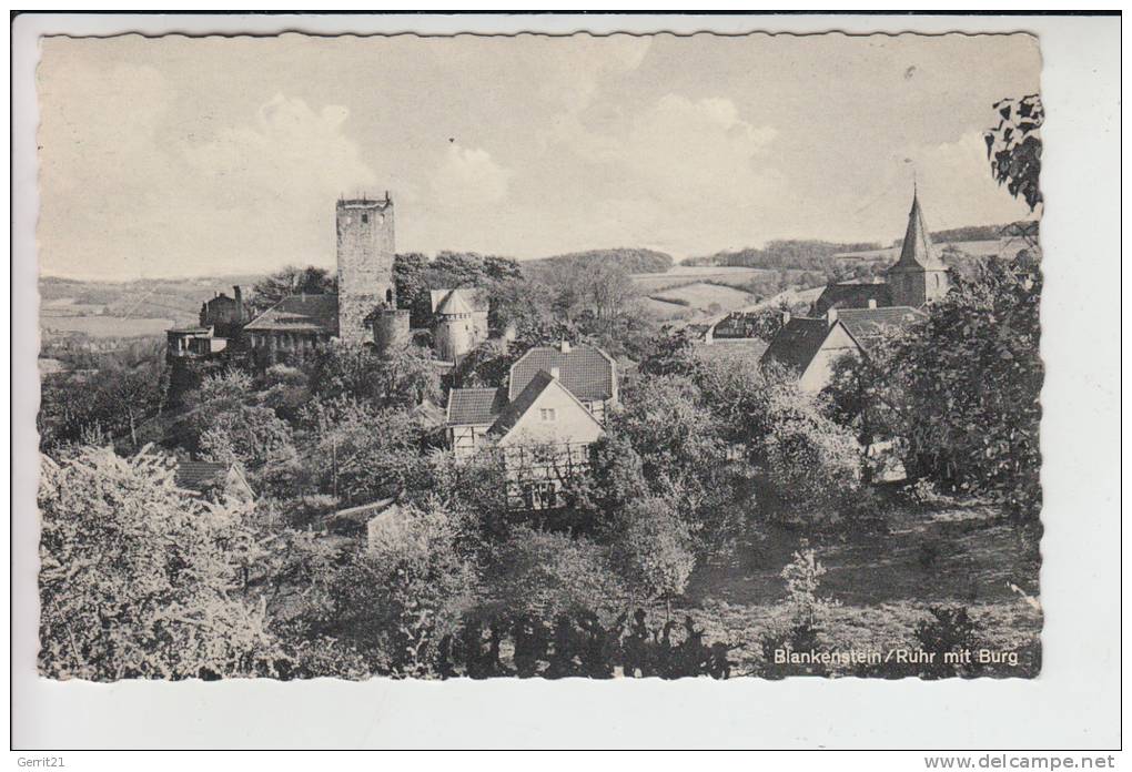 4320 HATTINGEN - BLANKENSTEIN, Ortsansicht Mit Burg 1961 - Hattingen