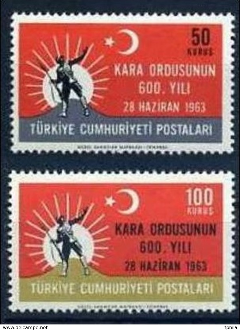 1963 TURKEY 600TH ANNIVERSARY OF TURKISH ARMY MNH ** - Neufs