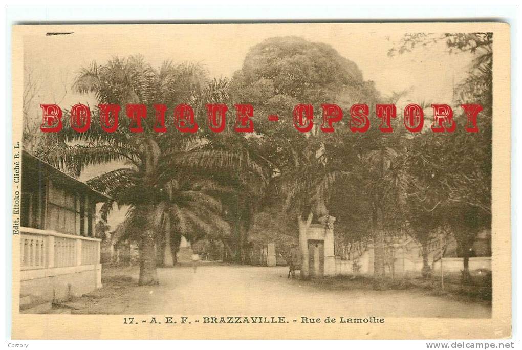 CONGO - BRAZZAVILLE - RARE < Rue De Lamothe - Dos Scanné - Brazzaville