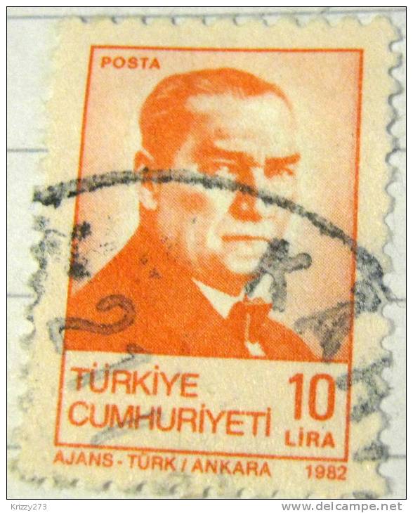 Turkey 1982 Kemal Ataturk 10l - Used - Unused Stamps