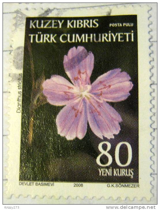 Turkey 2008 Flower Dianthus Strictus 80 - Used - Used Stamps