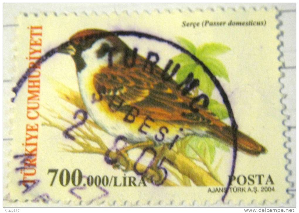 Turkey 2004 Bird Passer Domesticus 700L - Used - Used Stamps