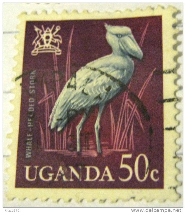 Uganda 1965 Bird Whale Headed Stork 50c - Used - Oeganda (1962-...)