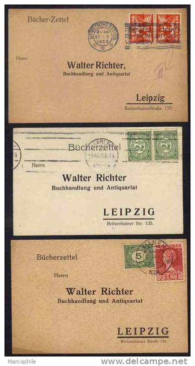 PAYS BAS / 1921-1932 - 5 CARTES COMMERCIALES POUR L ALLEMAGNE / 2 IMAGES  (ref 3944) - Lettres & Documents